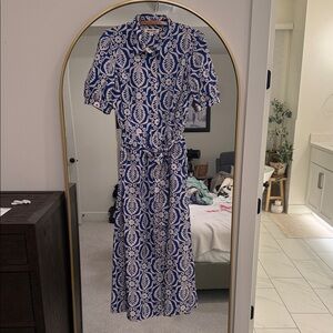 Boden Blue and White short Sleeve Dress